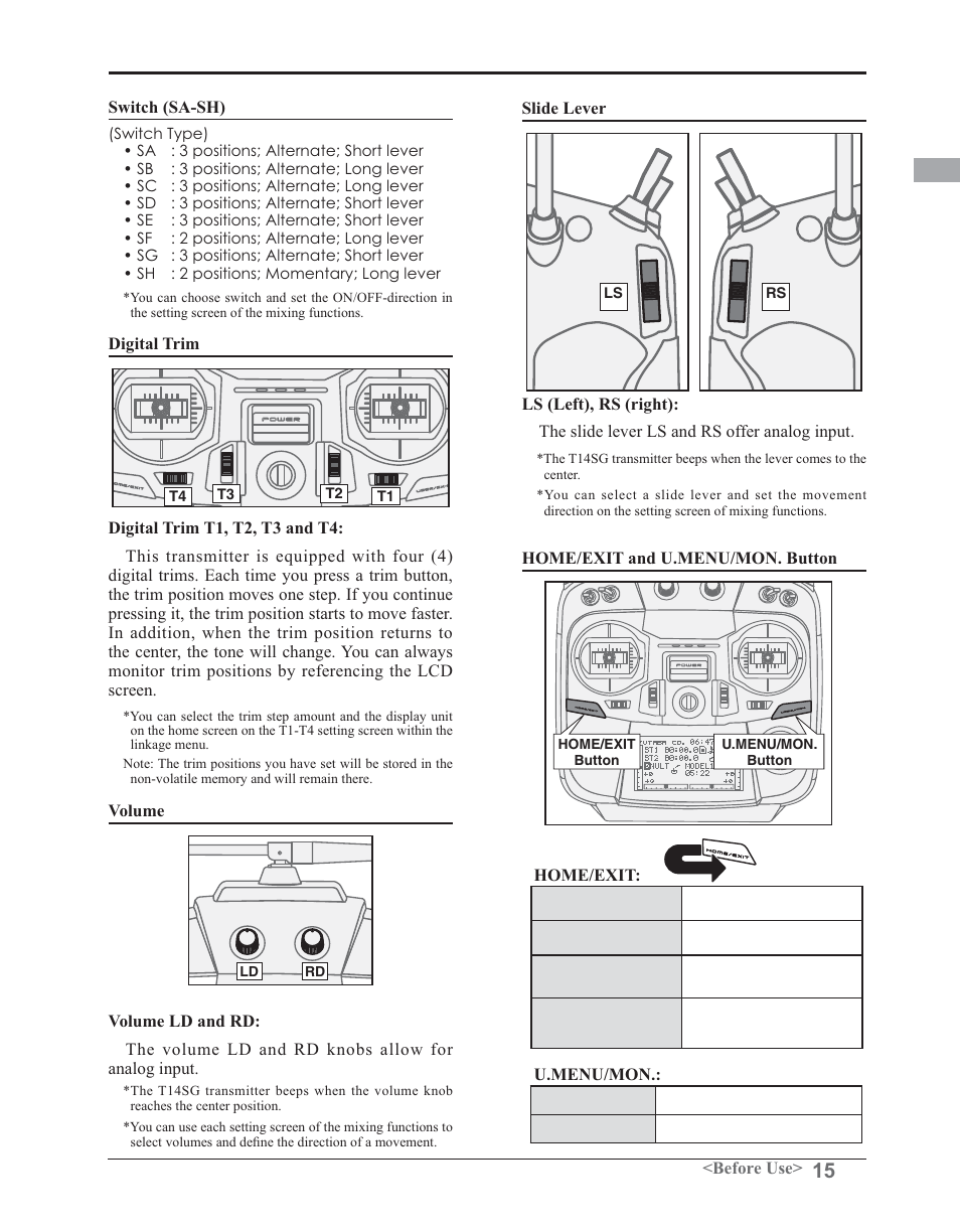 Futaba 14SG 2.4GHz User Manual | Page 16 / 169