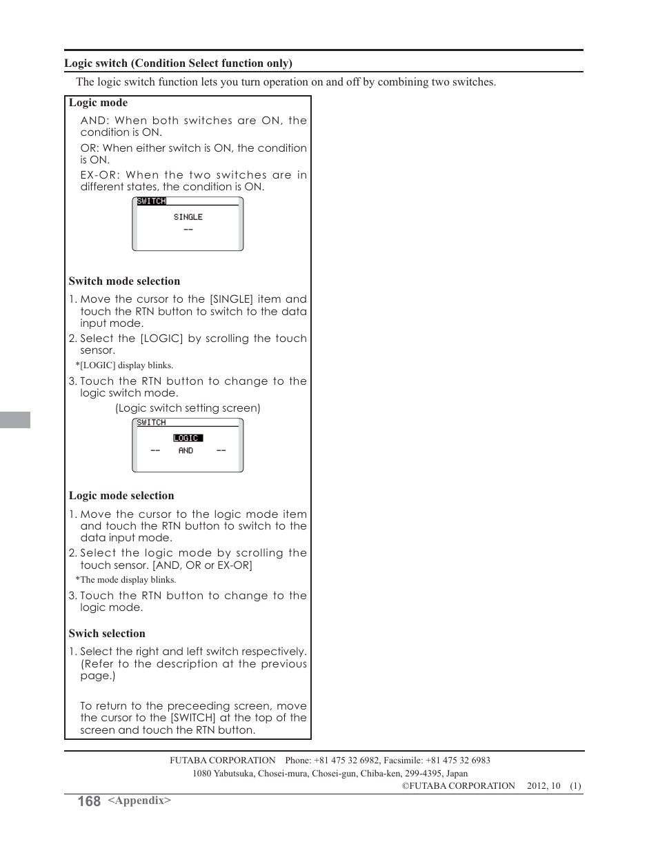 Futaba 14SG 2.4GHz User Manual | Page 169 / 169
