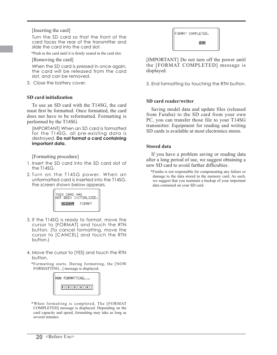Futaba 14SG 2.4GHz User Manual | Page 21 / 169