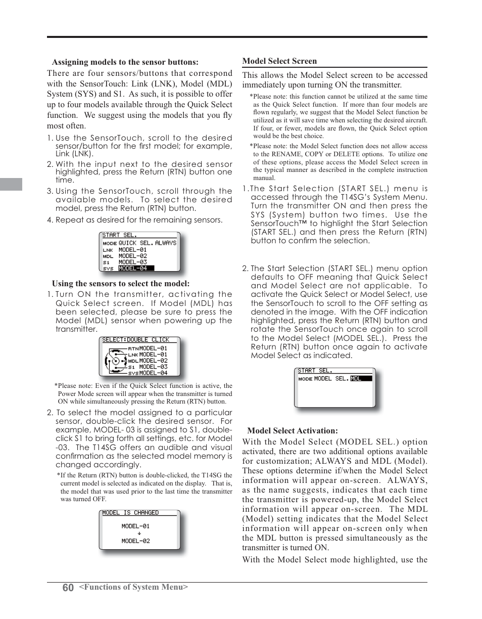 Futaba 14SG 2.4GHz User Manual | Page 61 / 169