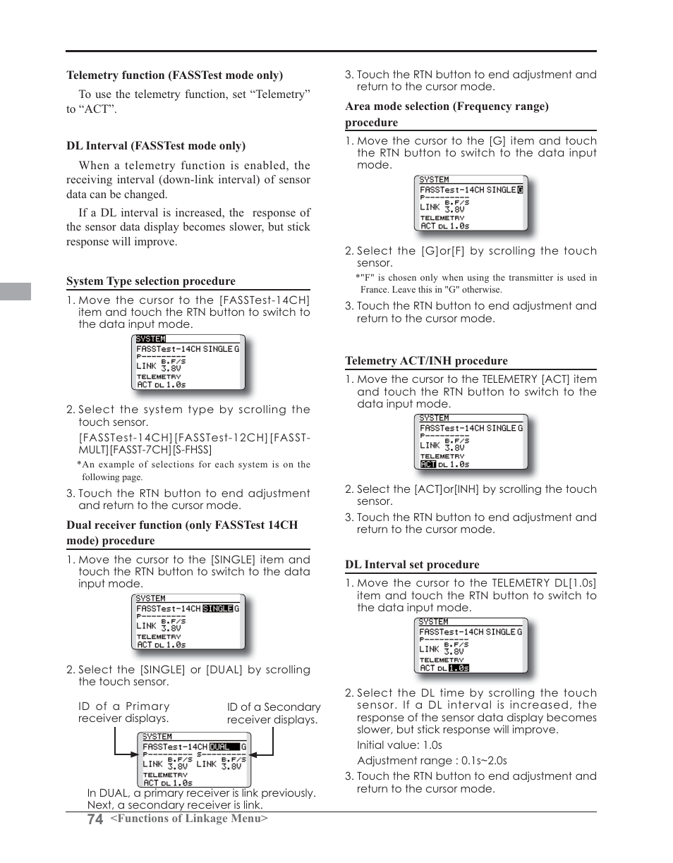 Futaba 14SG 2.4GHz User Manual | Page 75 / 169