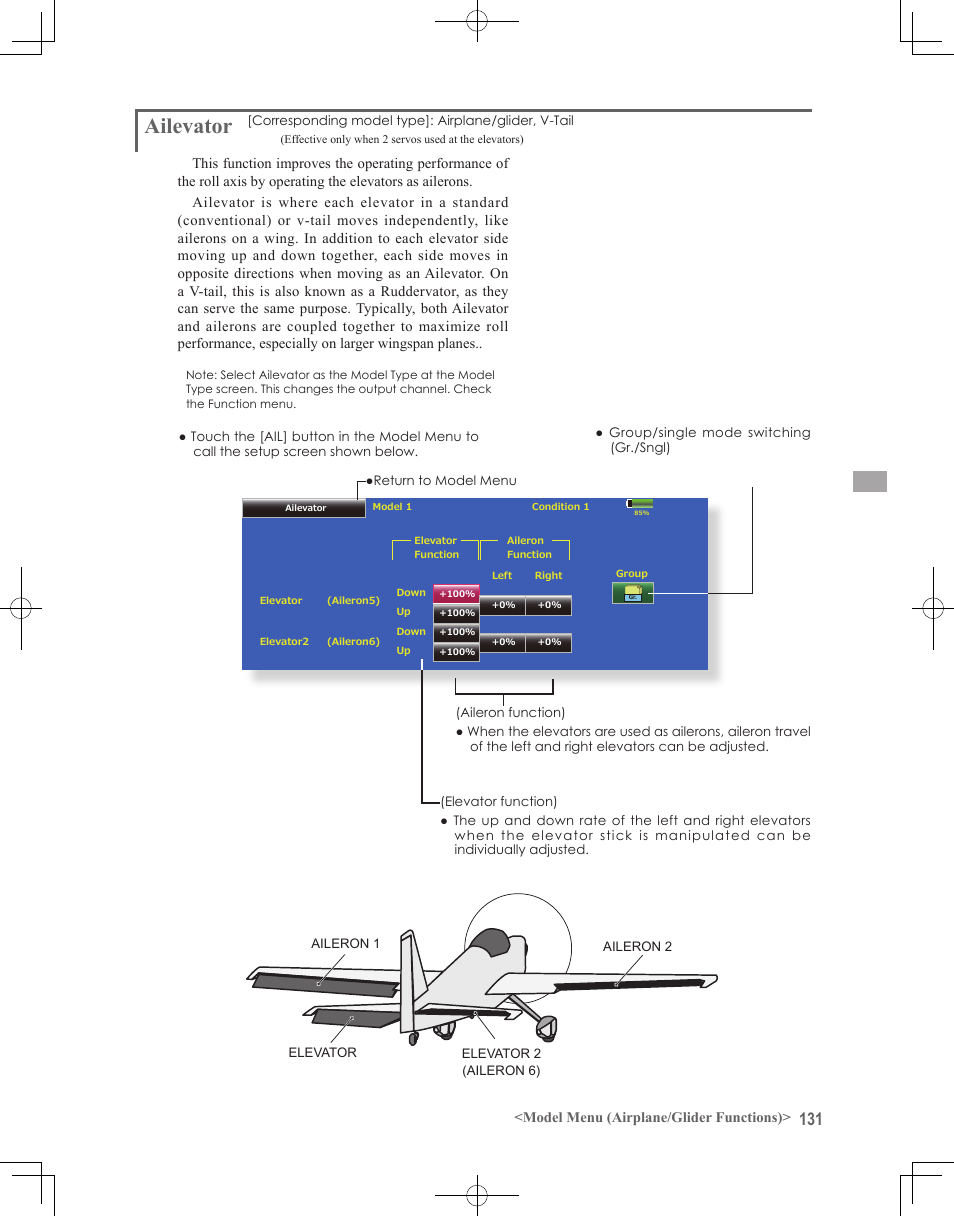 Ailevator | Futaba 18MZ 2.4GHz User Manual | Page 131 / 164