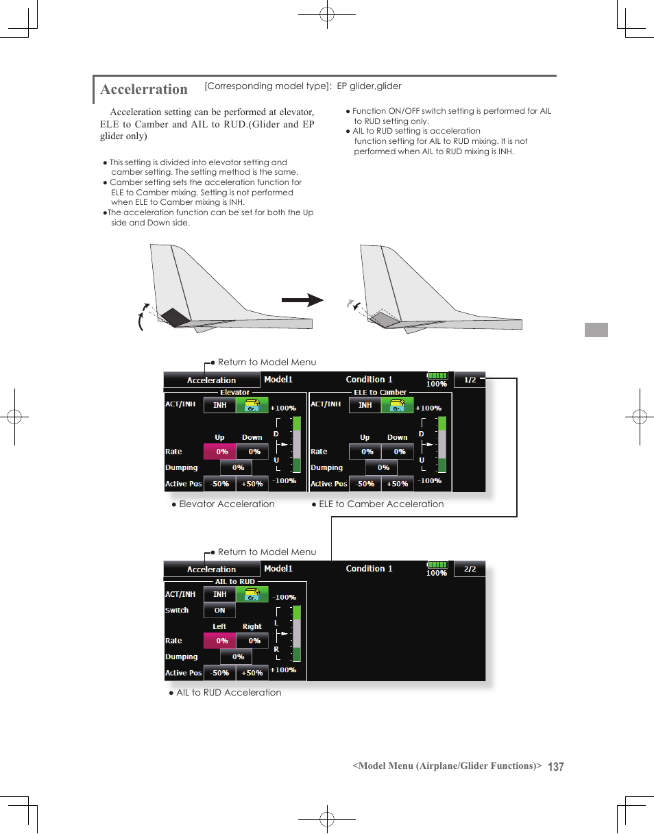 Accelerration | Futaba 18MZ 2.4GHz User Manual | Page 137 / 164