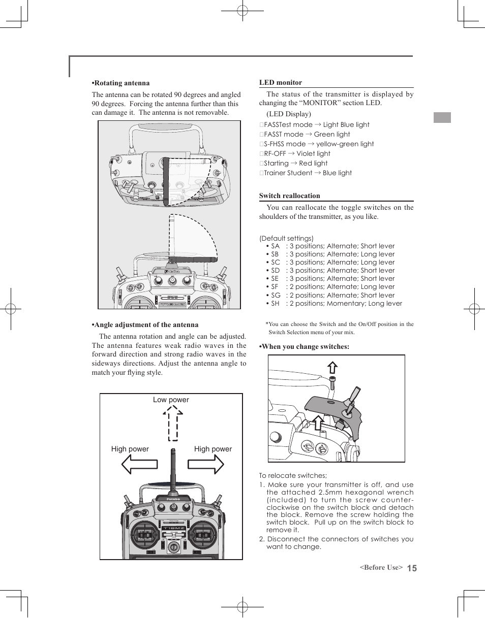 Futaba 18MZ 2.4GHz User Manual | Page 15 / 164