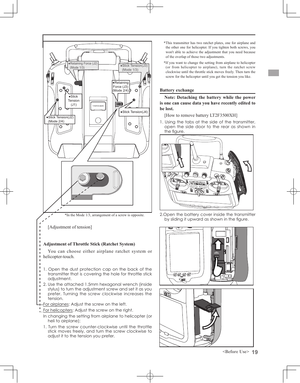 Futaba 18MZ 2.4GHz User Manual | Page 19 / 164