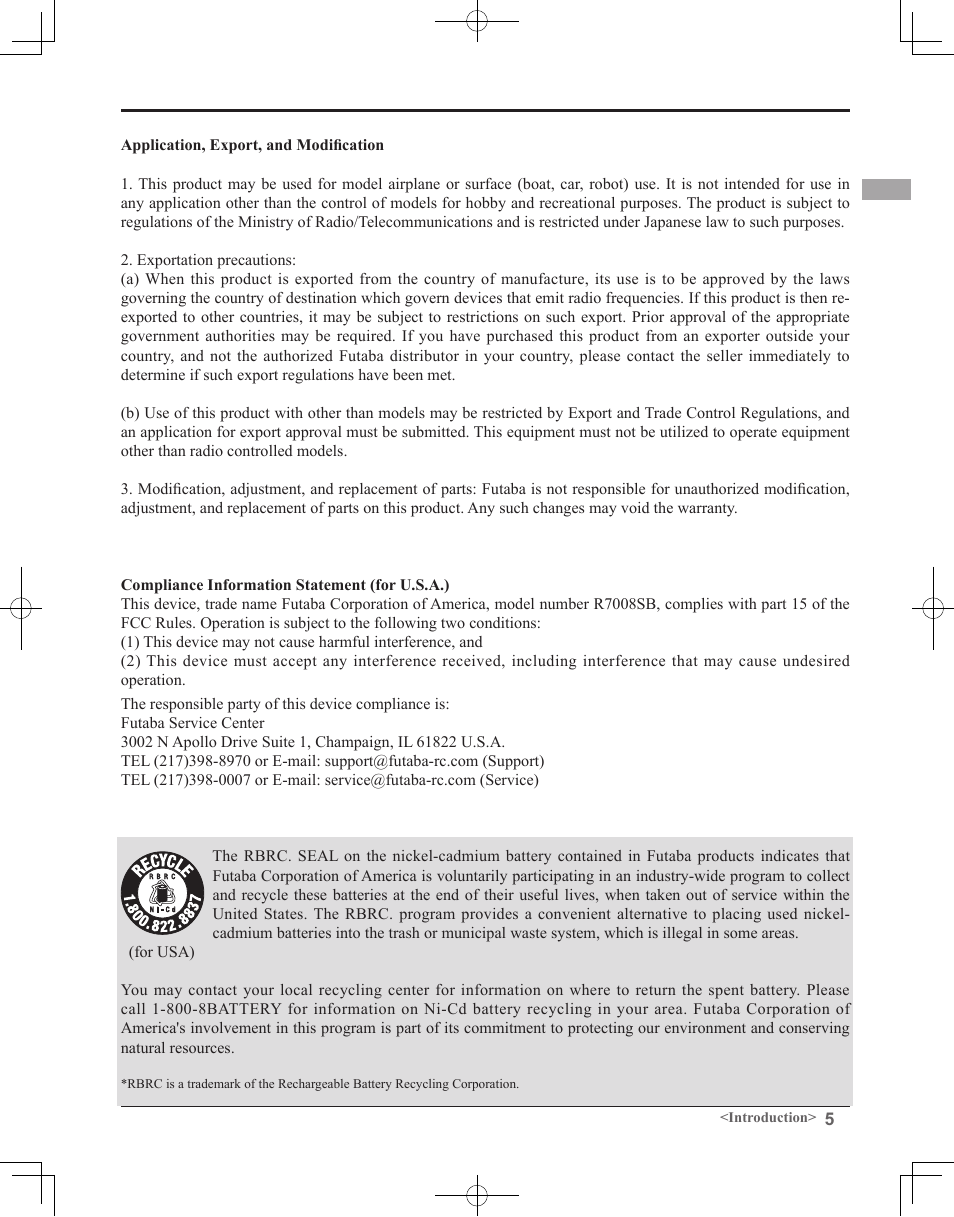 Futaba 18MZ 2.4GHz User Manual | Page 5 / 164