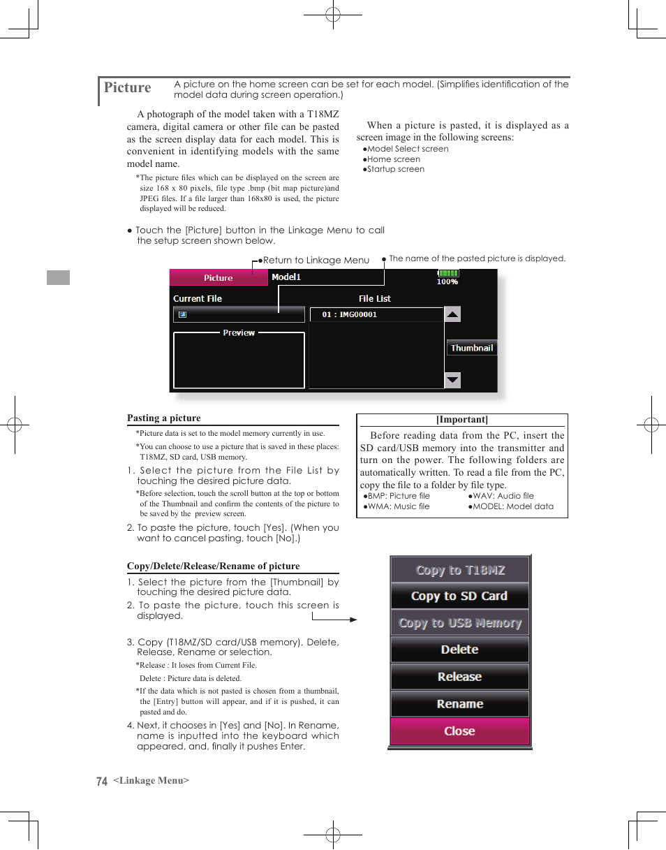 Picture | Futaba 18MZ 2.4GHz User Manual | Page 74 / 164