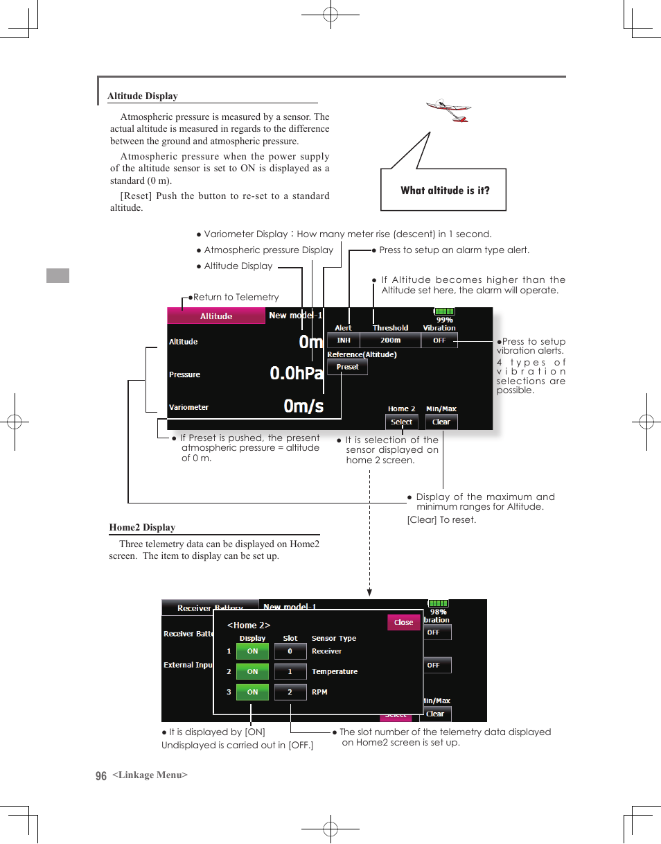 What altitude is it | Futaba 18MZ 2.4GHz User Manual | Page 96 / 164
