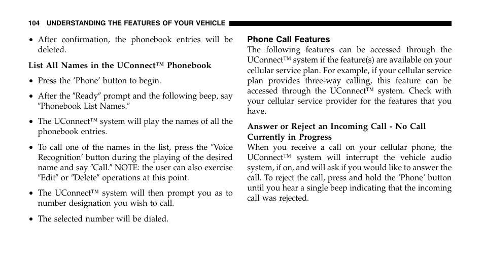 Chrysler 2006 Town and Country User Manual | Page 104 / 496