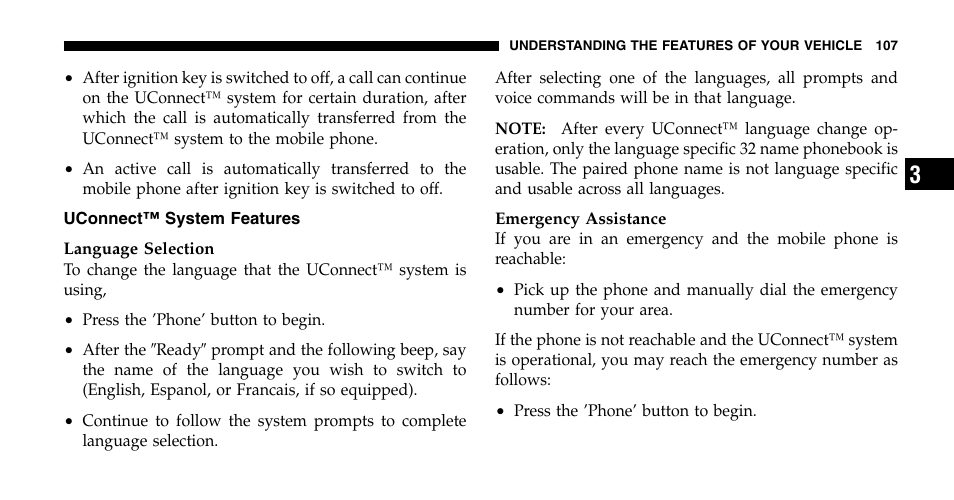 Chrysler 2006 Town and Country User Manual | Page 107 / 496
