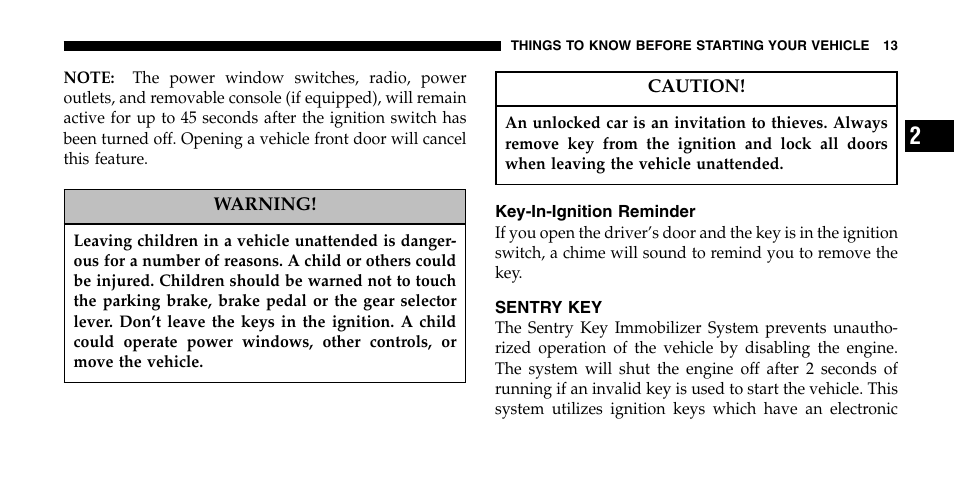 Chrysler 2006 Town and Country User Manual | Page 13 / 496