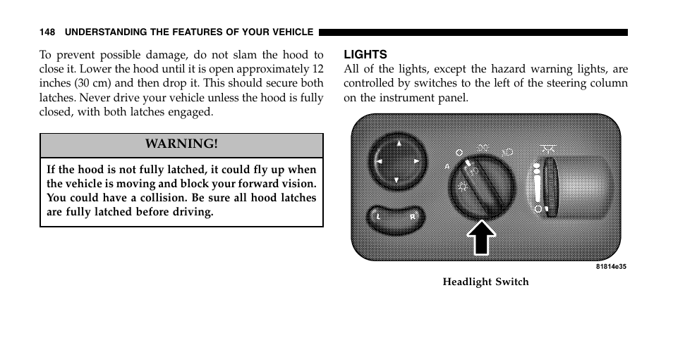 Chrysler 2006 Town and Country User Manual | Page 148 / 496