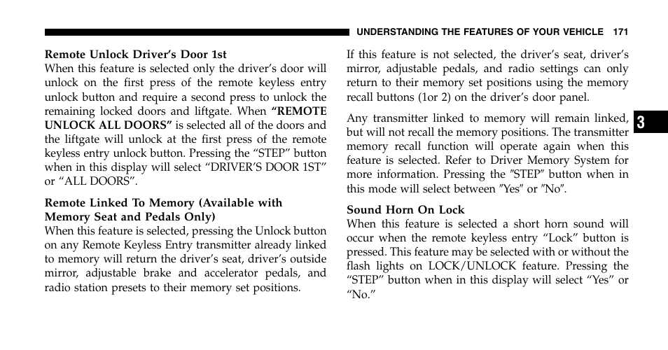 Chrysler 2006 Town and Country User Manual | Page 171 / 496