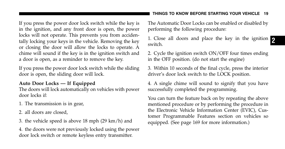 Chrysler 2006 Town and Country User Manual | Page 19 / 496