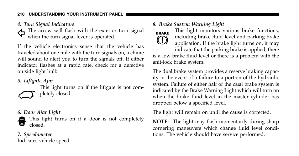 Chrysler 2006 Town and Country User Manual | Page 210 / 496