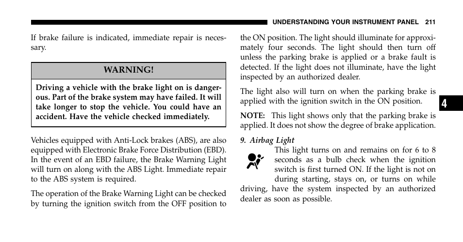 Chrysler 2006 Town and Country User Manual | Page 211 / 496