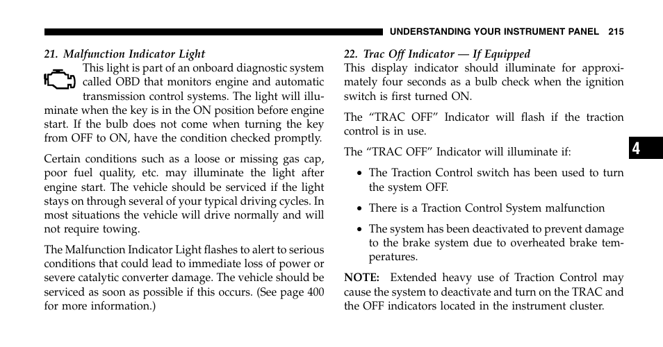 Chrysler 2006 Town and Country User Manual | Page 215 / 496