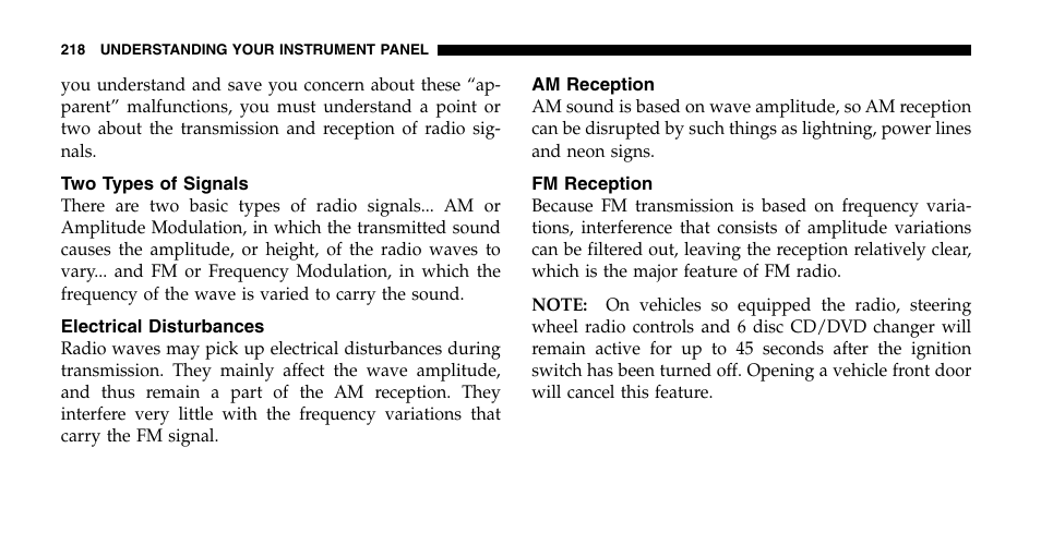 Chrysler 2006 Town and Country User Manual | Page 218 / 496