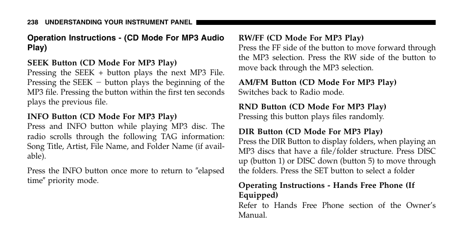 Chrysler 2006 Town and Country User Manual | Page 238 / 496