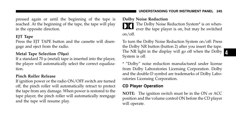 Chrysler 2006 Town and Country User Manual | Page 245 / 496