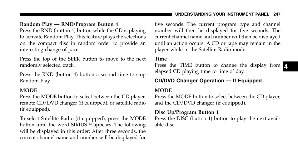 Chrysler 2006 Town and Country User Manual | Page 247 / 496