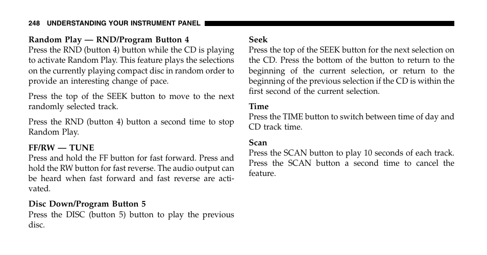 Chrysler 2006 Town and Country User Manual | Page 248 / 496