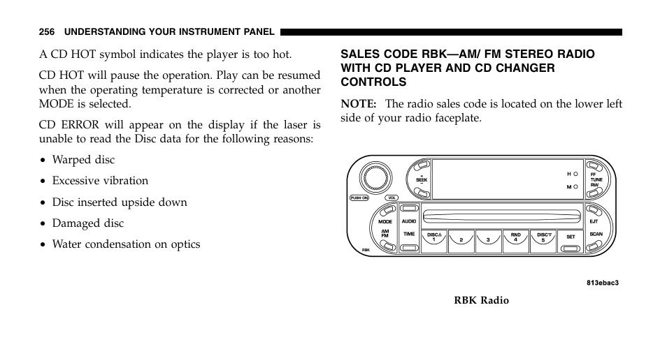 Chrysler 2006 Town and Country User Manual | Page 256 / 496