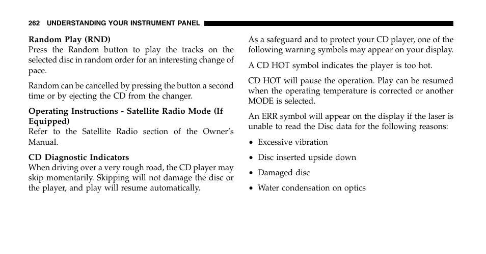 Chrysler 2006 Town and Country User Manual | Page 262 / 496