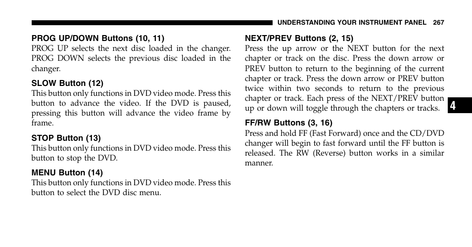 Chrysler 2006 Town and Country User Manual | Page 267 / 496