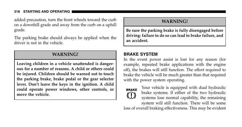 Chrysler 2006 Town and Country User Manual | Page 318 / 496