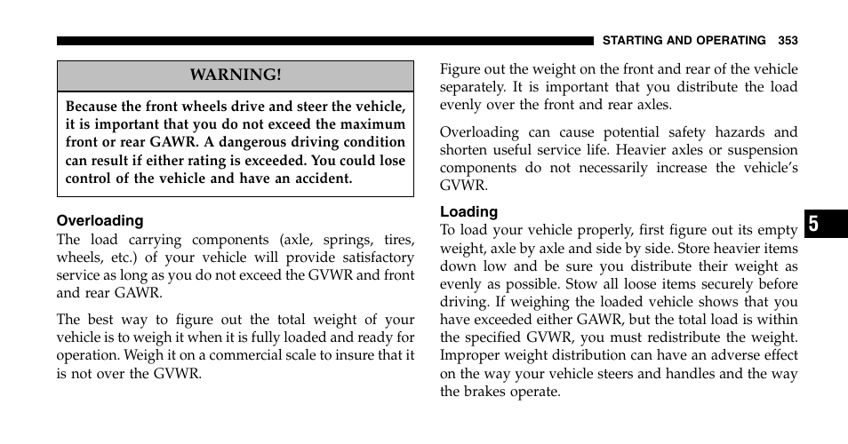 Chrysler 2006 Town and Country User Manual | Page 353 / 496