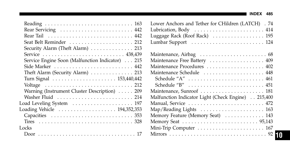 Chrysler 2006 Town and Country User Manual | Page 485 / 496
