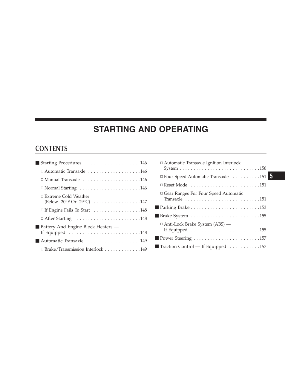 Chrysler 2006 Sebring Convertible User Manual | Page 143 / 302