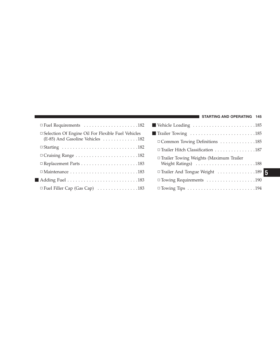 Chrysler 2006 Sebring Convertible User Manual | Page 145 / 302