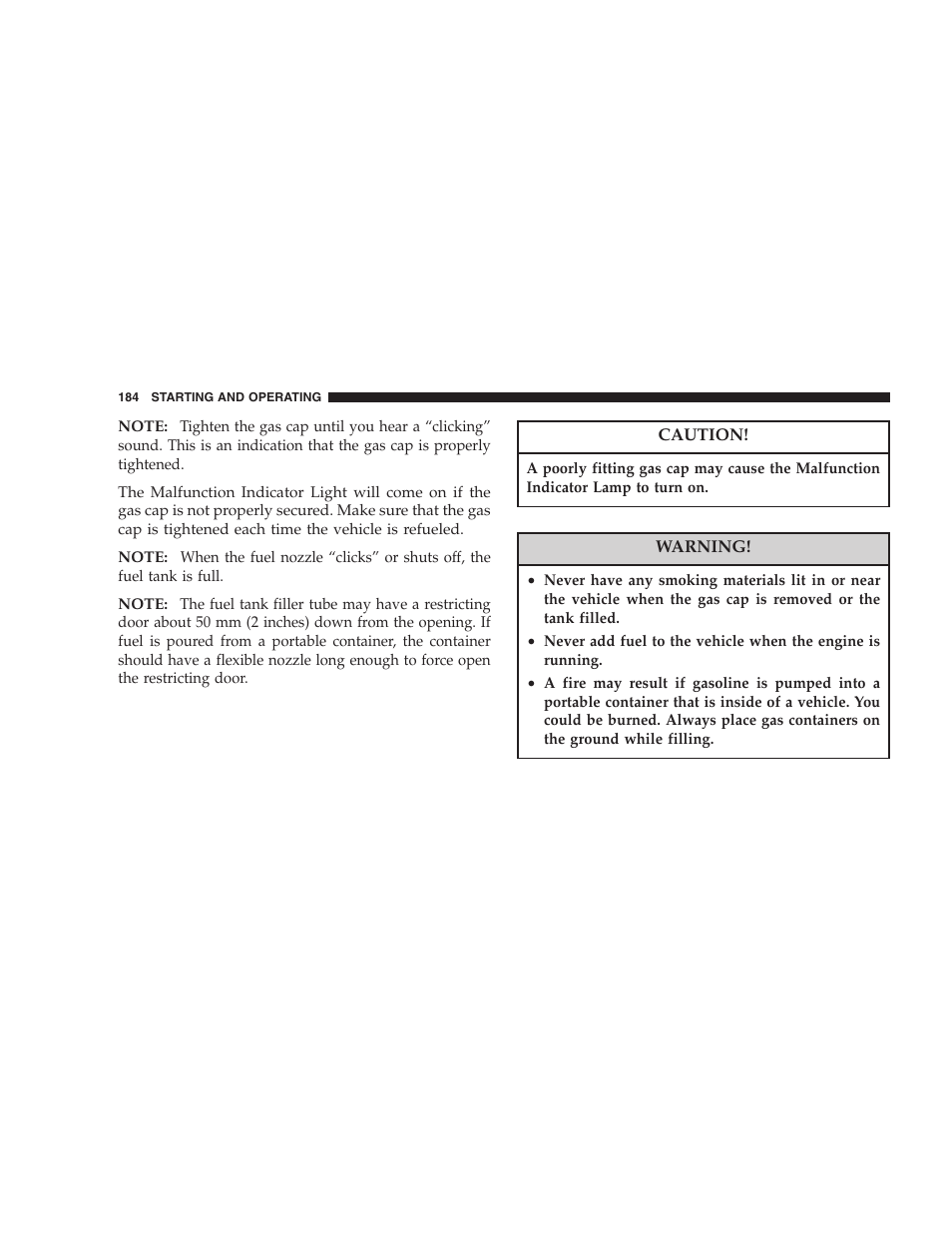 Chrysler 2006 Sebring Convertible User Manual | Page 184 / 302