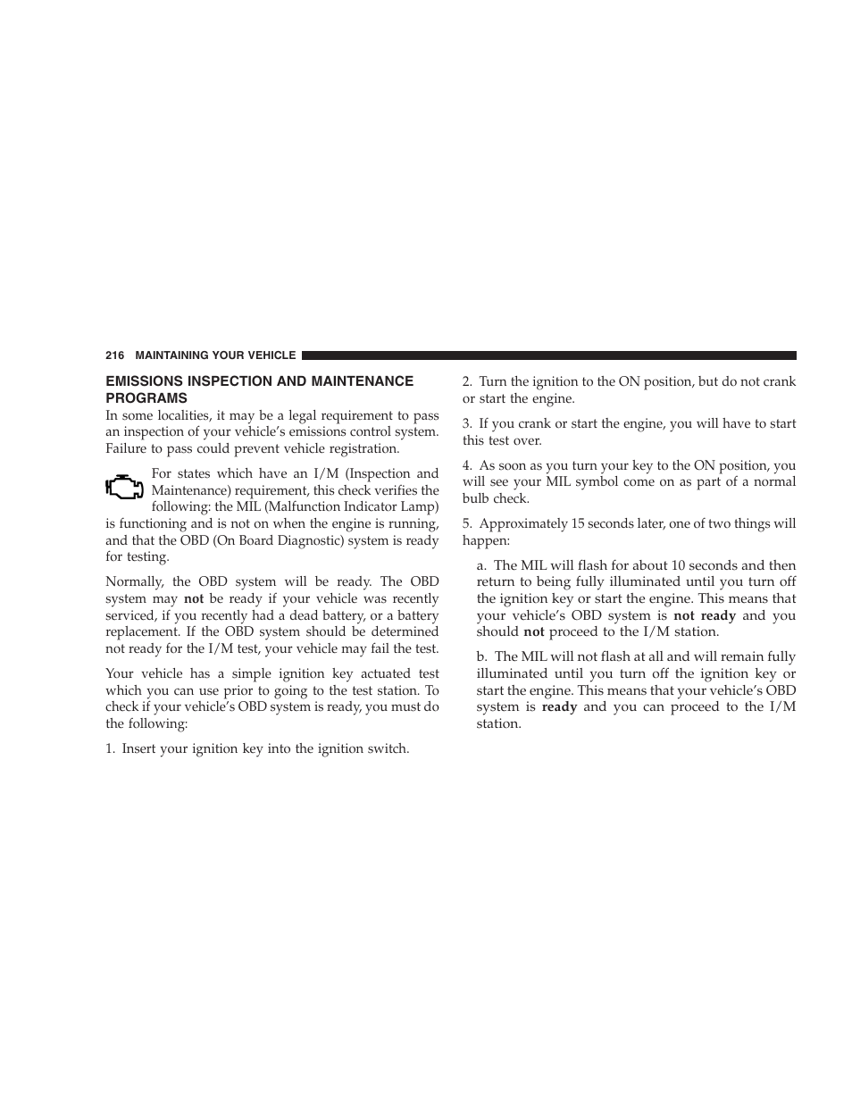 Emissions inspection and maintenance, Programs | Chrysler 2006 Sebring Convertible User Manual | Page 216 / 302