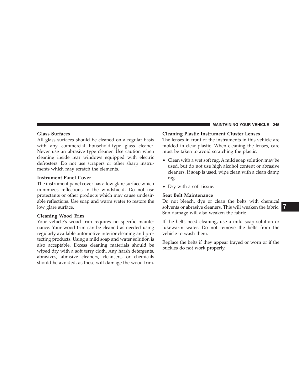 Chrysler 2006 Sebring Convertible User Manual | Page 245 / 302