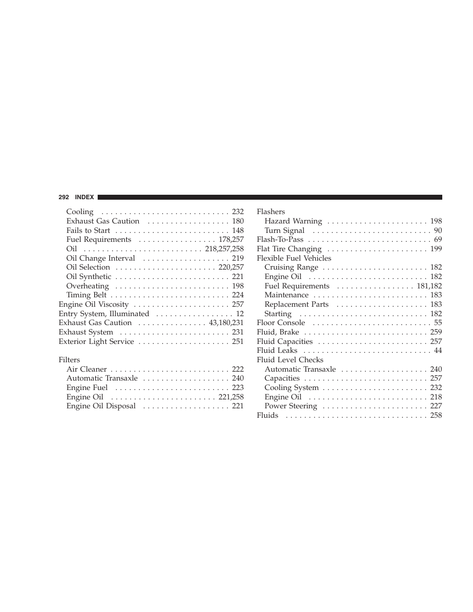 Chrysler 2006 Sebring Convertible User Manual | Page 292 / 302