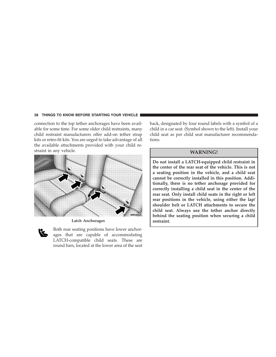 Chrysler 2006 Sebring Convertible User Manual | Page 38 / 302
