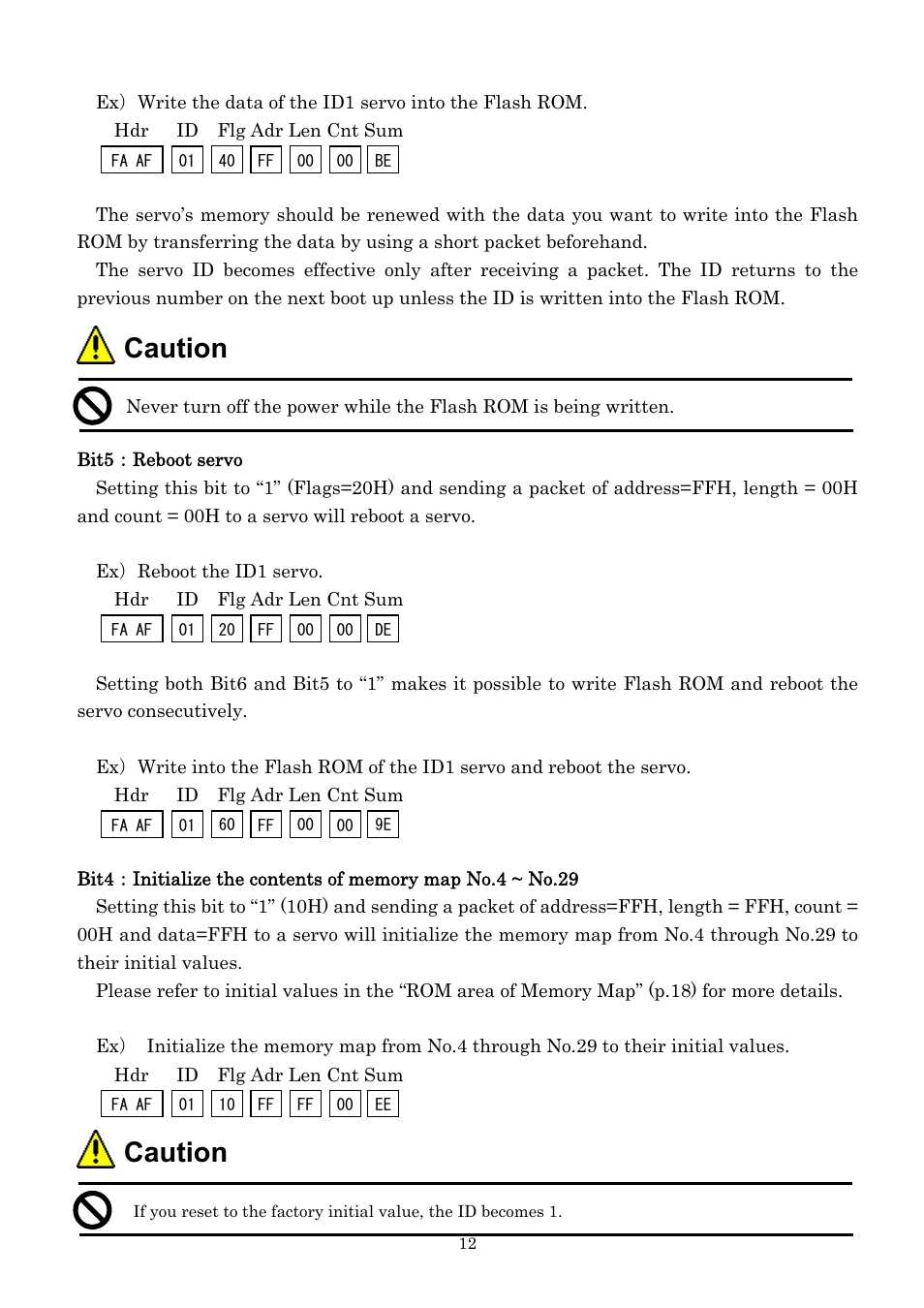 Caution | Futaba RS302CD User Manual | Page 12 / 33