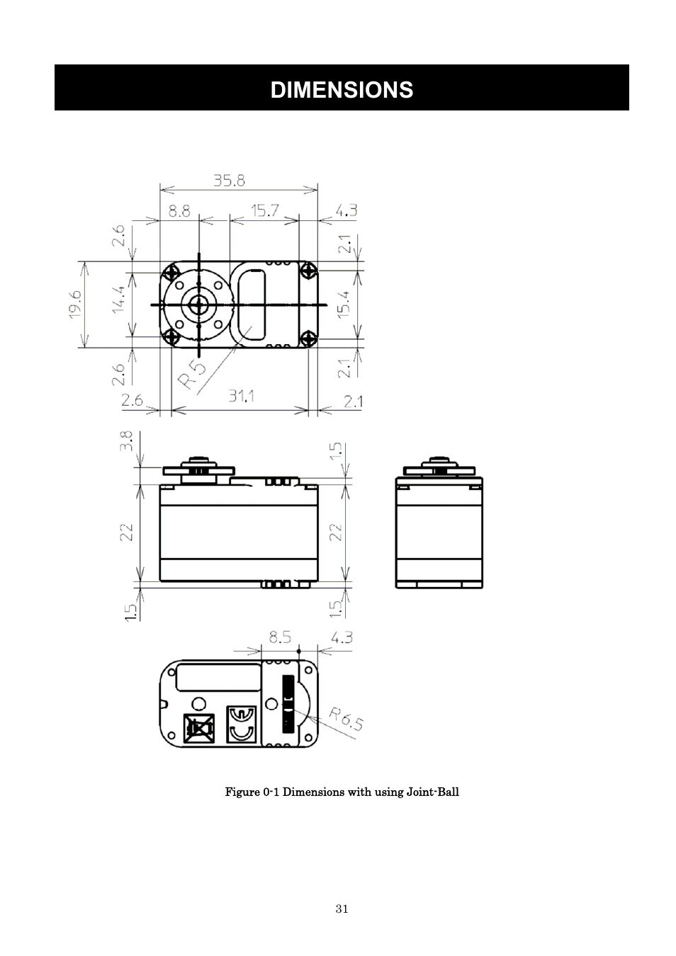 Dimensions | Futaba RS302CD User Manual | Page 31 / 33