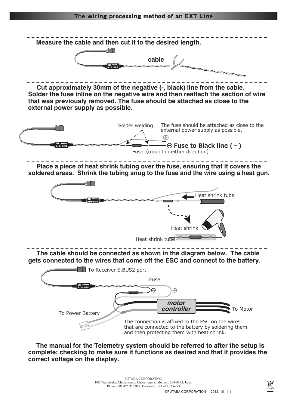The wiring processing method of an ext line | Futaba SBS-01V User Manual | Page 2 / 2