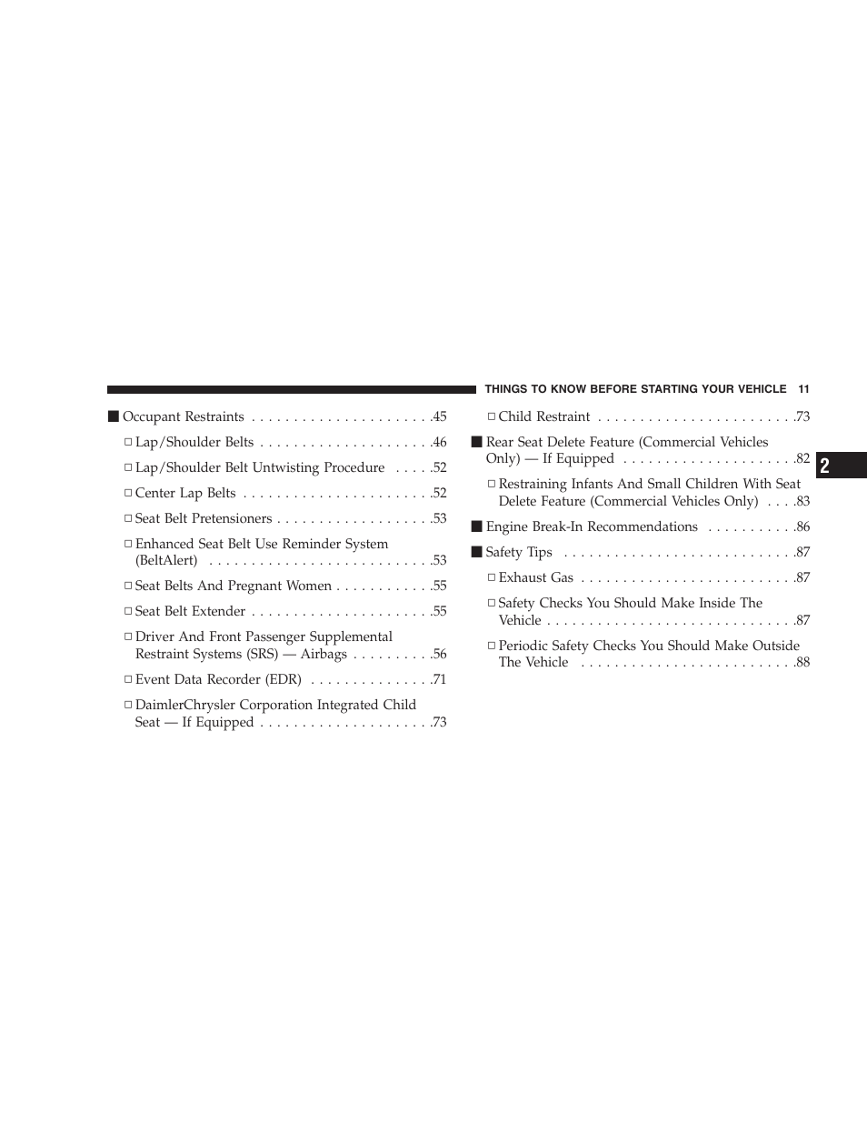 Chrysler 2007 Town and Country User Manual | Page 11 / 504