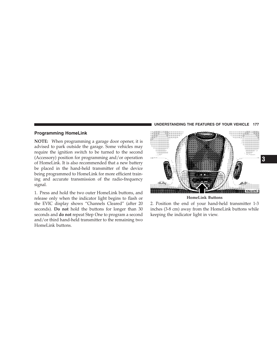 Programming homelink | Chrysler 2007 Town and Country User Manual | Page 177 / 504