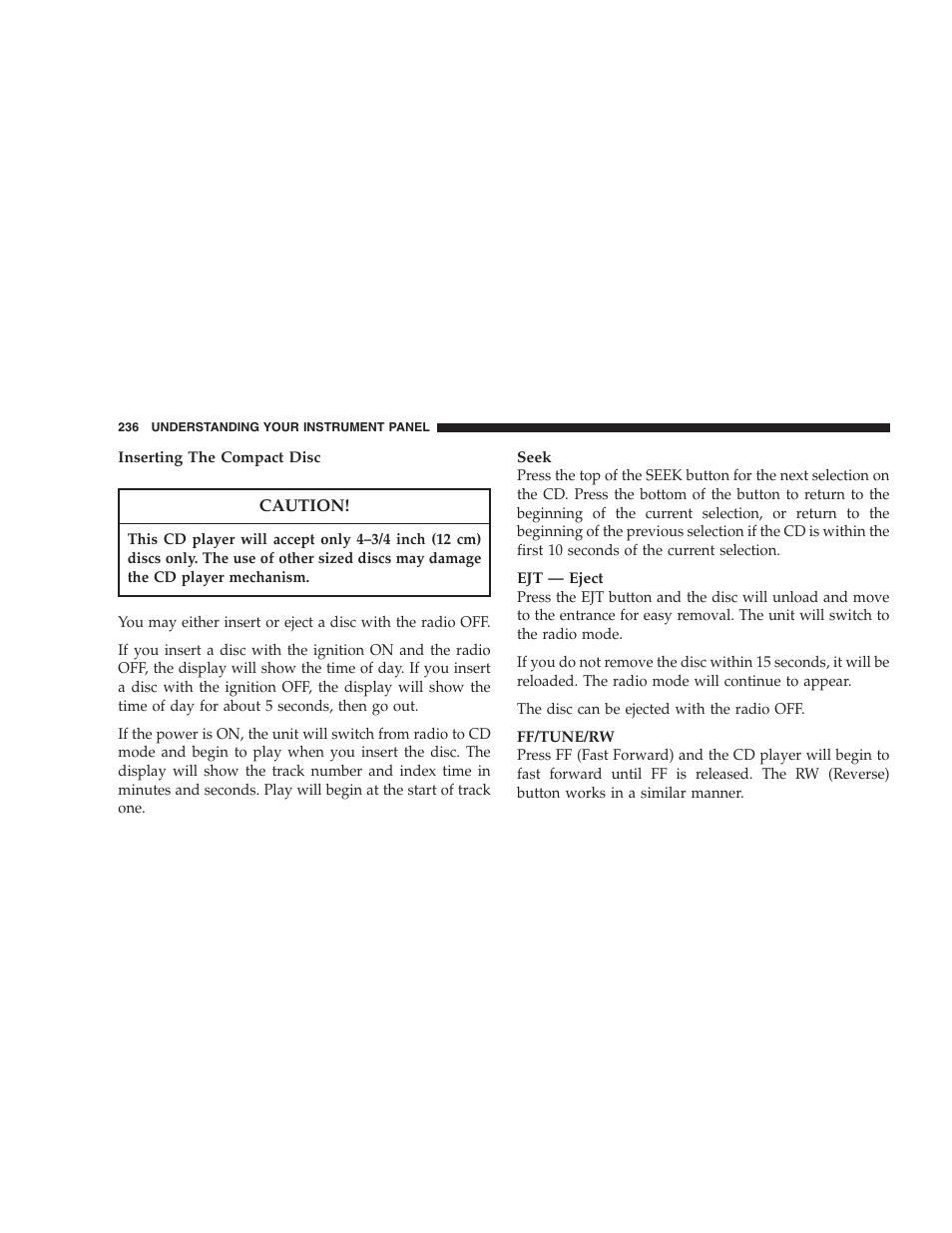 Chrysler 2007 Town and Country User Manual | Page 236 / 504