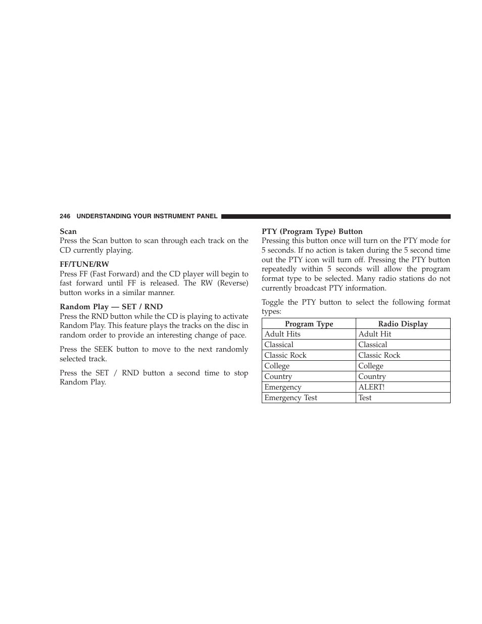 Chrysler 2007 Town and Country User Manual | Page 246 / 504