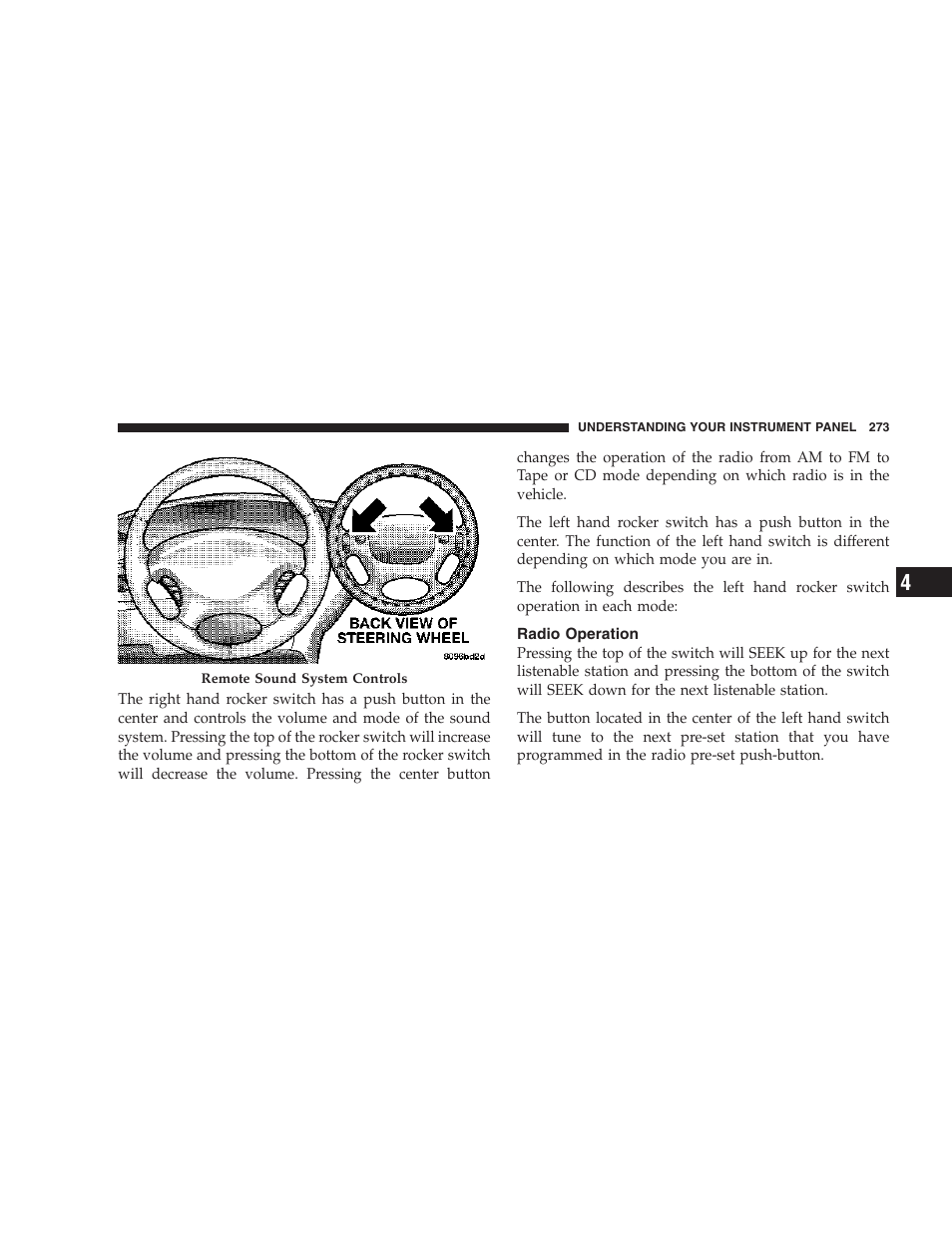 Radio operation | Chrysler 2007 Town and Country User Manual | Page 273 / 504