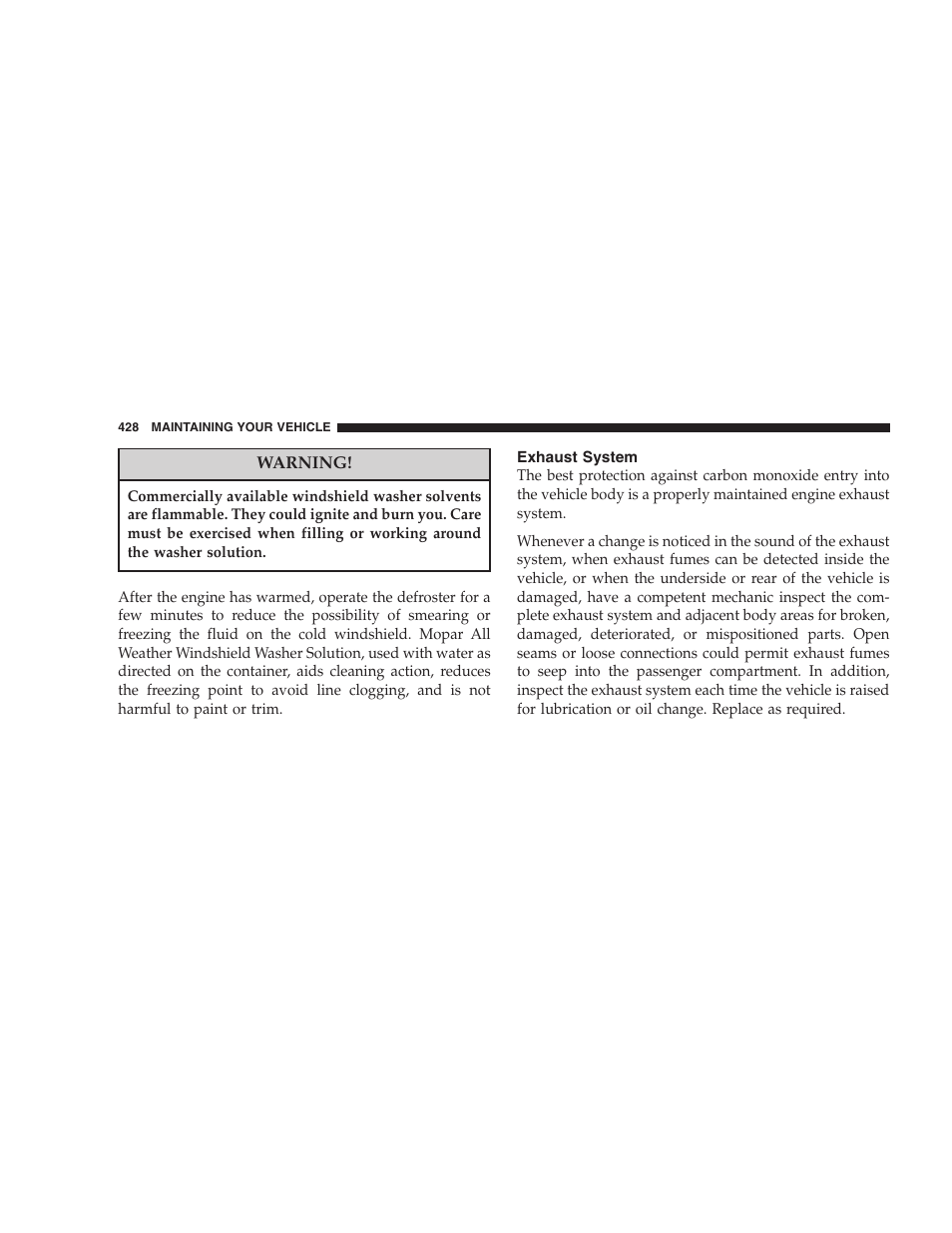 Exhaust system | Chrysler 2007 Town and Country User Manual | Page 428 / 504