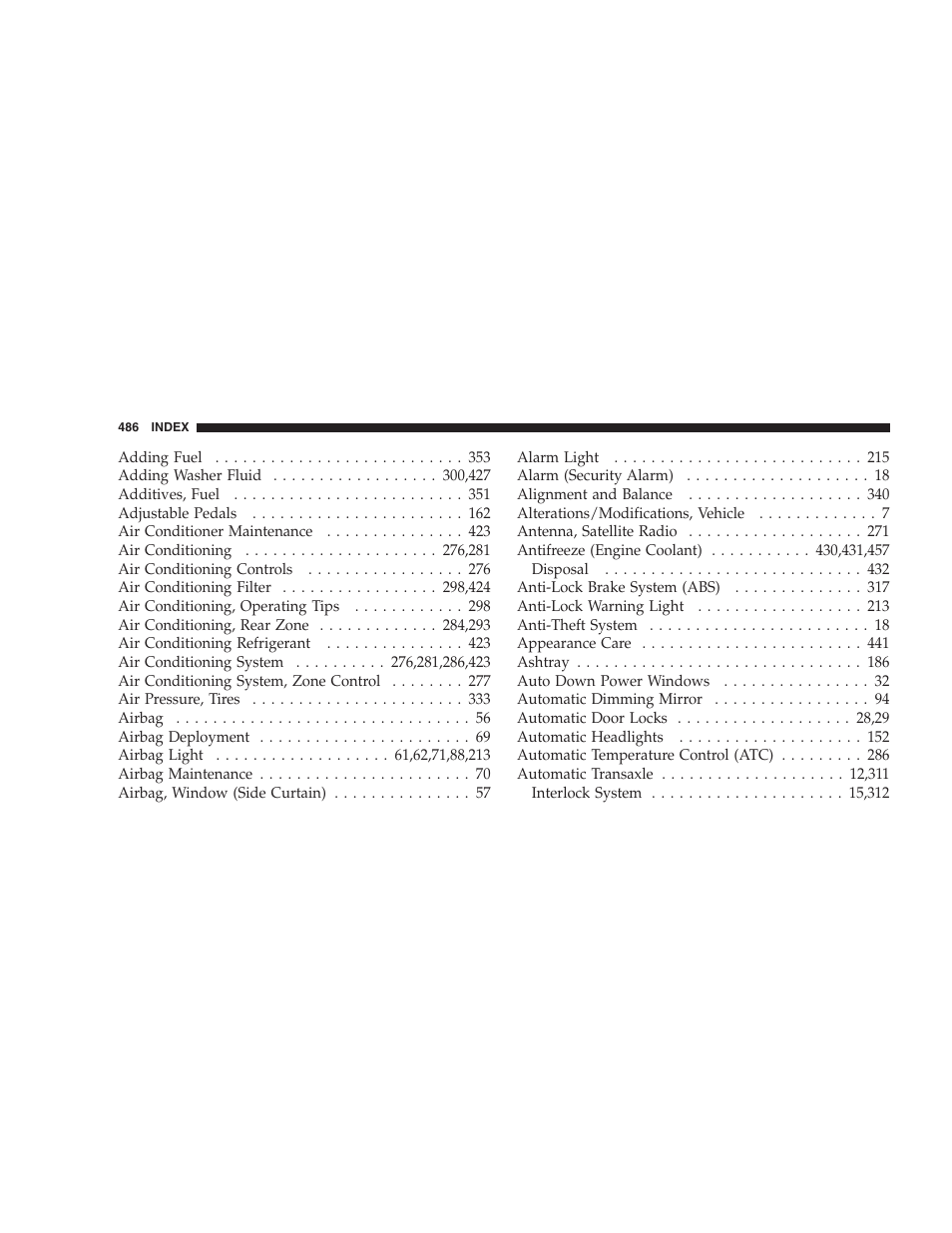 Chrysler 2007 Town and Country User Manual | Page 486 / 504