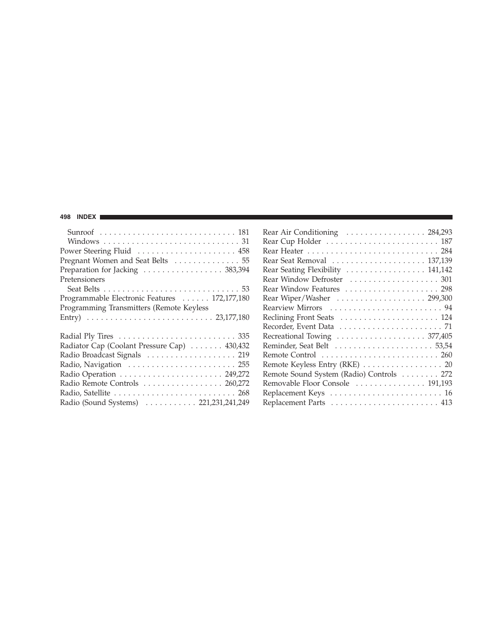 Chrysler 2007 Town and Country User Manual | Page 498 / 504